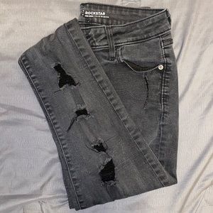 Women’s Old Navy Rockstar Mid-Rise Distressed Skinny Jeans.